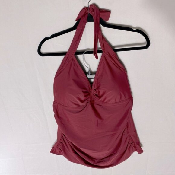 5/$25 Women’s Burgundy Red Halter Style Tankini Top Swim Top XL - Picture 13 of 13